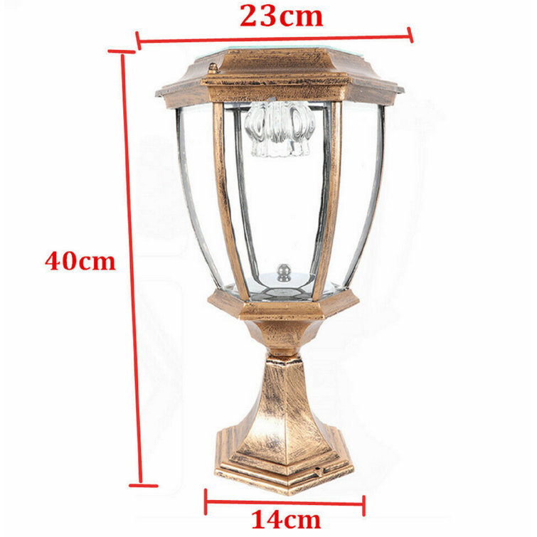 Lomana 13.78'' Solar Powered Integrated LED Outdoor Table Lamp Wayfair